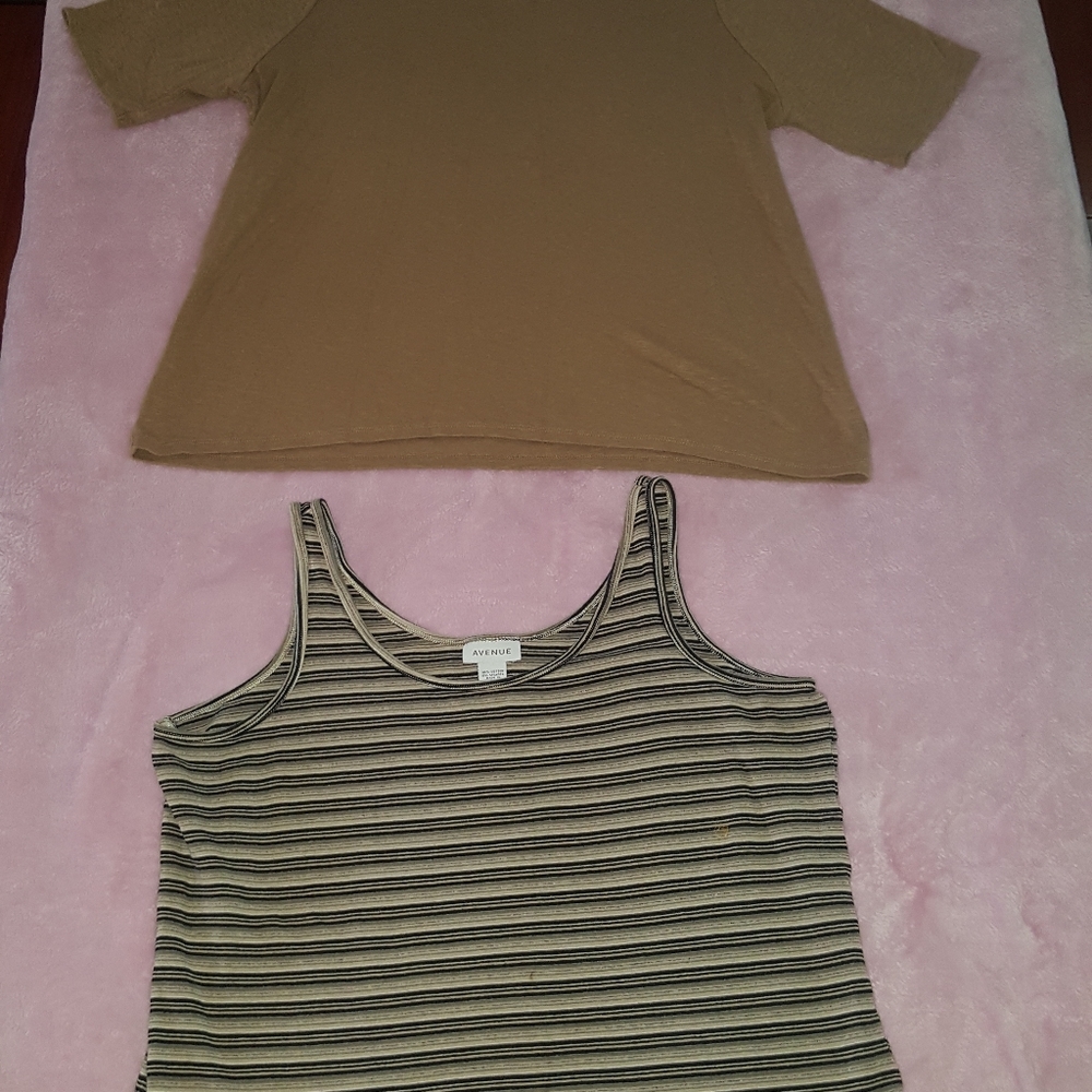 2 Plus size Avenue cotton women shirts